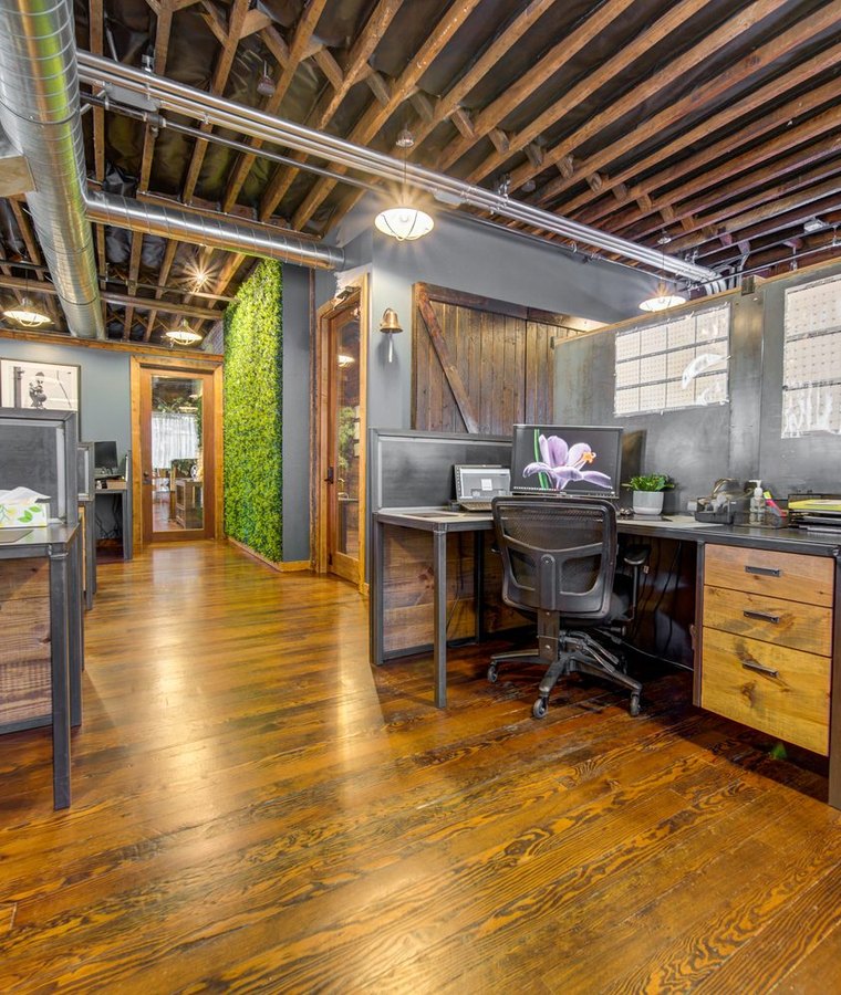The Intempus office, a restored barn in Saratoga
