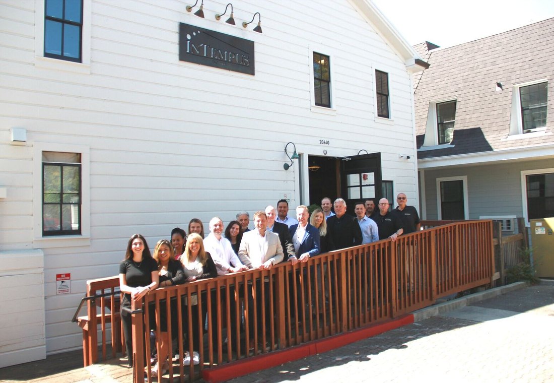 The Intempus team outside the Saratoga office